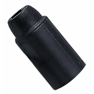 Portalampada E14 liscio in bachelite nero in flowpack
