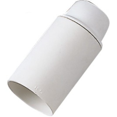 Portalampada E14 liscio in bachelite bianco in flowpack
