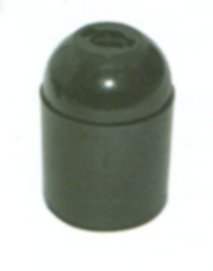 Portalampada E27 liscio in bachelite nero in flowpack