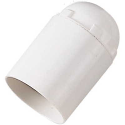 Portalampada E27 liscio in bachelite bianco in flowpack
