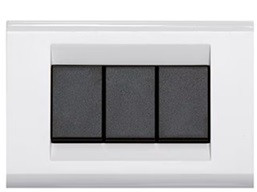 Placca 3P in plastica bianca compatibile con Living Classic IMQ