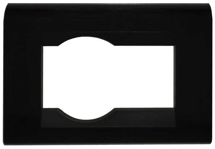 Placca x 1 presa schuko + 1P in plastica nera compatibile con Living Classic
