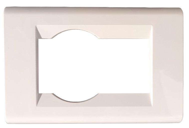 Placca x presa schuko 3P in plastica nera compatibile con Living Classic