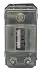 Caricabatterie da frutto universale USB A 1 MODULO 5V - 2A (FRONTALINI DISPONIBILI NELLA SEZIONE ACCESSORI)