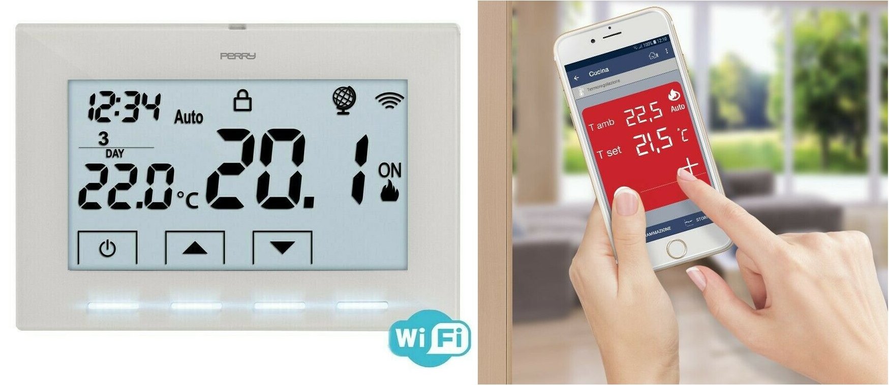 Crono termostato WI FI da parete CON APP