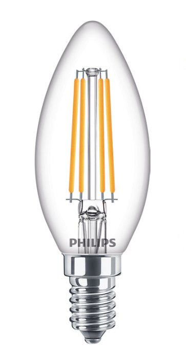 Lampada FILOLED oliva/candela E14 6,5W 4000°K