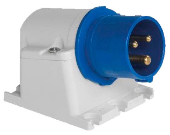 SPINA PARETE 90° 16A 2P+T 220V IP54