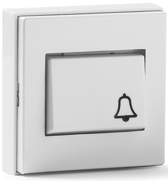 Pulsante campanello da parete IP20 senza luce