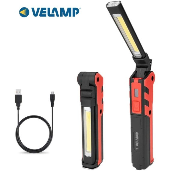 Torcia LED ricaricabile ruotabile 270° multifunzione con calamita