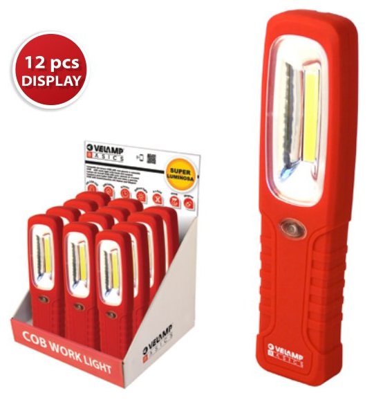 Lampada da lavoro led COB con calamita e gancio