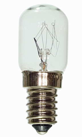Lampada TUBOLARE E14 15W adatta macchina cucire filamento rinforzato