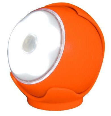 LAMPADA PORTAT.LED C/RILEVATORE PRESENZA BUBBLE 5 LED B.CALDO ARANCIONE