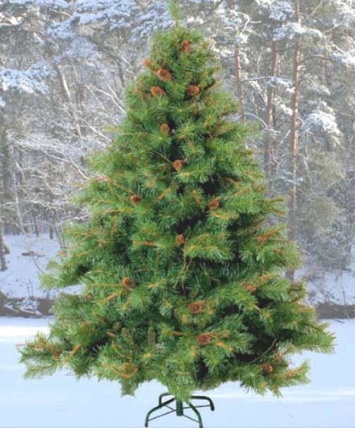 ALBERO VERDE CON PIGNE H.180CM CON753 RAMI