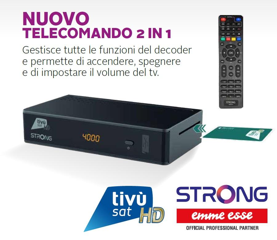 STRONG SRT7807 TIVU - Decoder Satellitare HD Tivùsat con Smartcard