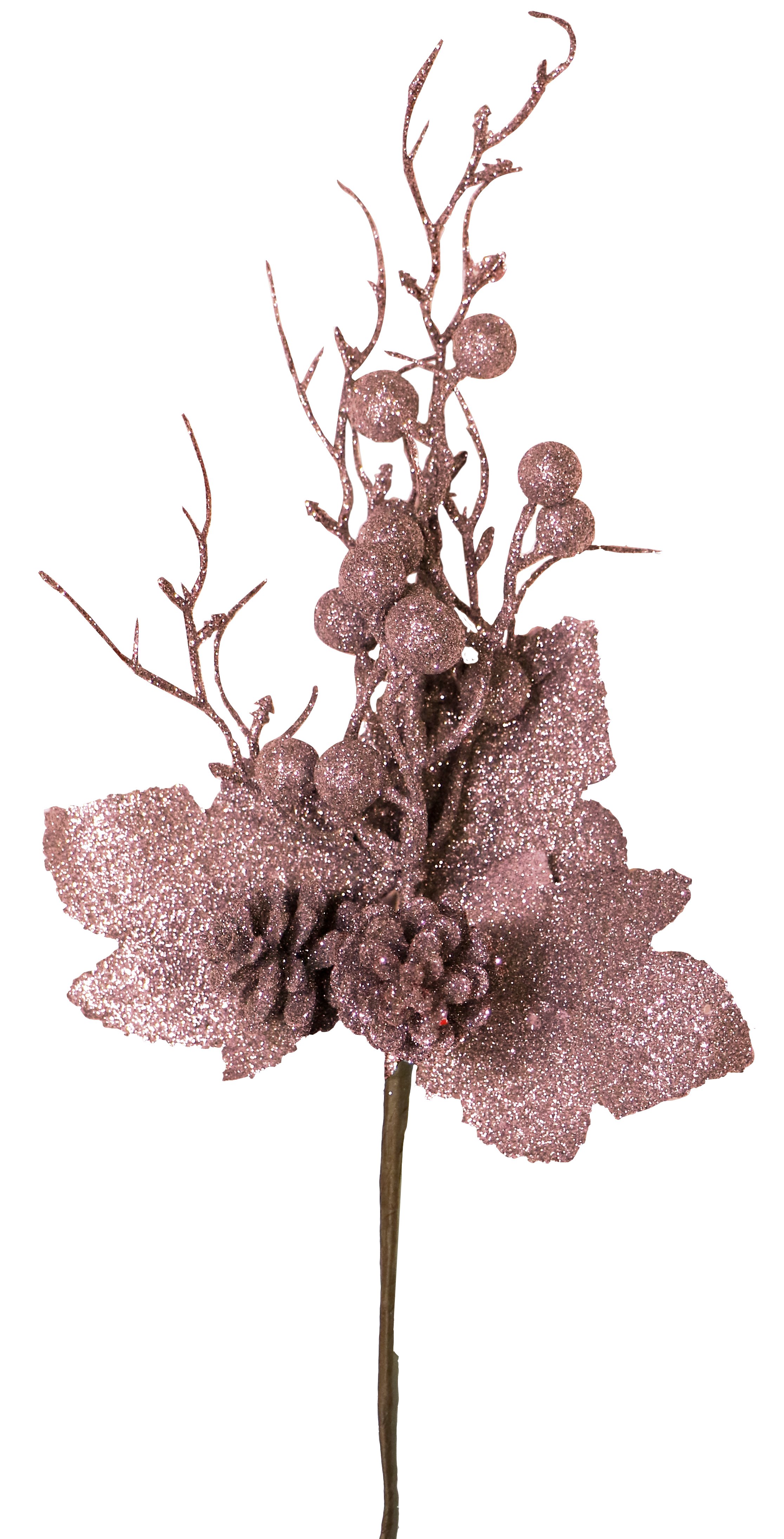 PICK GLITTER ROSE GOLD 41CM PIGNE E BACCHE