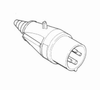 SPINA MOBILE DRITTA PROTETTA Bassa tensione 50/60Hz. Colore rosso.
