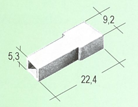 COPRITERMINALE POLIETILENE PER FASTON FEMMINA 6,35MM