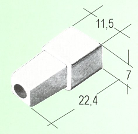 COPRITERMINALE POLIETILENE PER FASTON MASCHIO 6,35MM