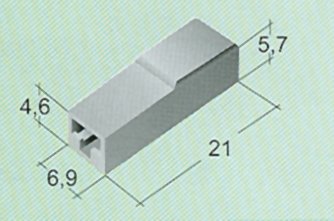 COPRITERMINALE NYLON PER FASTON FEMMINA 4,8MM