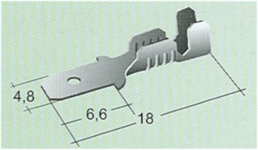 TERMINALE FASTON MASCHIO OTTONE 4,8MM