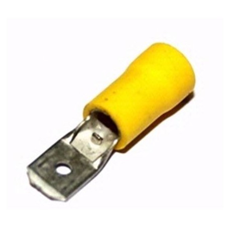 INNESTO MASCHIO GIALLO - D. 6,3X0,8MM