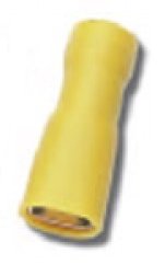 INNESTO FEMMINA GIALLO ISOLATO - D. 6,3MM