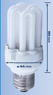 LAMPADA 6 TUBI 20W E27 LUCE FREDDA 86-6500K D.44