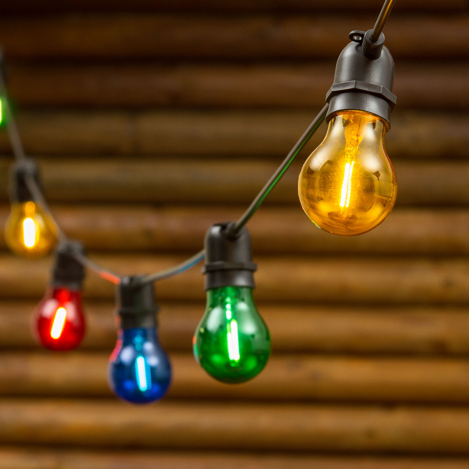 LED 10L-E27-A60-PF 4+5M CAT. LINEARE 10 LAMP. GOCCIA 60M.LED MULTICOLOR PROLUNG. IP44