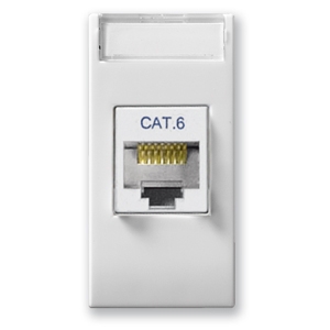 PRESA RJ45 CAT.6 UTP AVE DOMUS 1M 8 CONTATTI - NON SCHERMATA - MORSETTI AD INCISIONE D'ISOLANTE