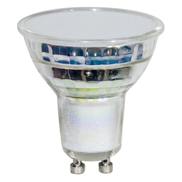 LAMPADA LED PAR16 VETRO, GU10, 6.7W, BA100°, 4000K 220VAC, LM720, RA 80, 50*55MM BOX