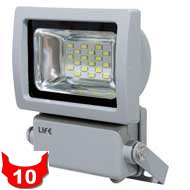 FARETTO DA ESTERNO 10W LED IP65 LUCE CALDA 3000K SER.GH1 850LM 110°