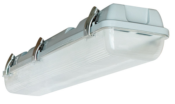 Plafoniera x tubo LED 2x18W IP65 60cm con schermo in policarbonato