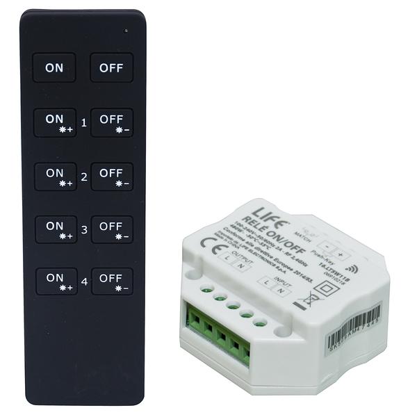 KIT DIMMER TRIAC+TELECOM 4 ZONE 1 CH 240W ON/OFF