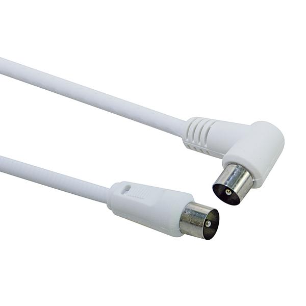 Cavetto TV 2mt Spina 90°+Spina dritta coassiale