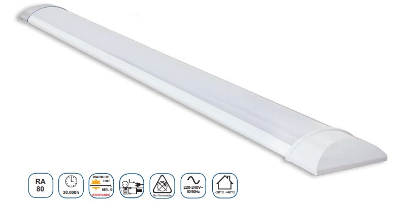 PLAF.SLIM 36W LUCE MEDIA 4000K 3300LM FA 220°