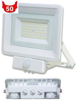 FARETTO IP65 50W LED SMD FA1 C/SENS. LUCE MEDIA 4000K 4300LM 110