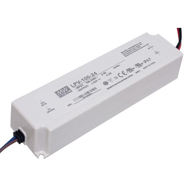 ALIMENT. IP67 24V 100W 4,2A INP 230V 190X52X37MM LPV-100-24MW