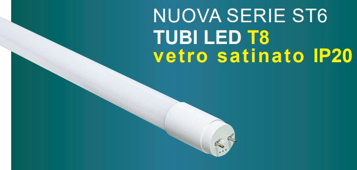 TUBO LED T8 ST6 VETRO SAT. 9W 950LM 6500K