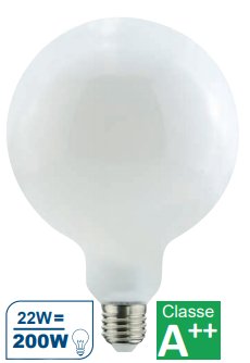 LAMP LED GLOBO 22W FA320° 3000K 3452LM E27 125X178 G125 FILAMENT OPALE