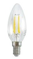 LAMP.LED OLIVA E14 4,5W 4000K 470LM TRASP.35X97 FILAM. C35