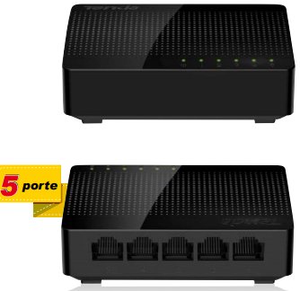 SWITCH SOHO SG105 LAN GIGABIT CON 5 PORTE AUTOREG. TENDA