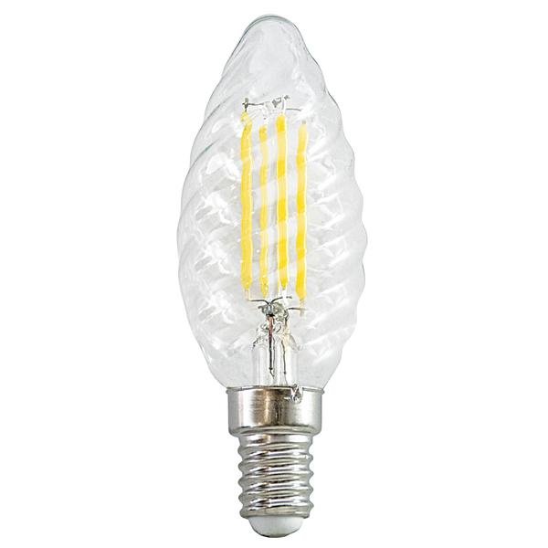 LAMP LED C.TORT.TRASP.E14 4,5W 37X97MM 320° 2700K ST35 470LM