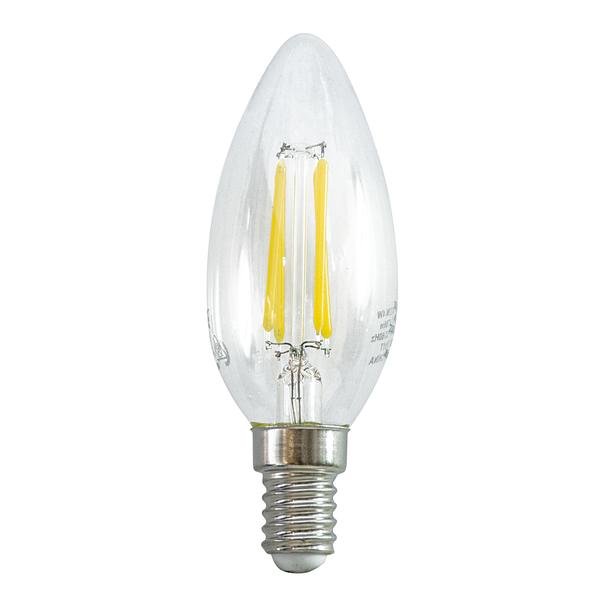 LAMP. LED CANDELA E14 4,5W 470LM 2700K TRASP. 35X97MM FILAM. C35