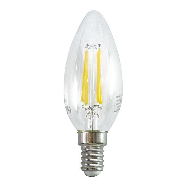 Lampada FILOLED oliva/candela E14 4,5W 2700°K 320°