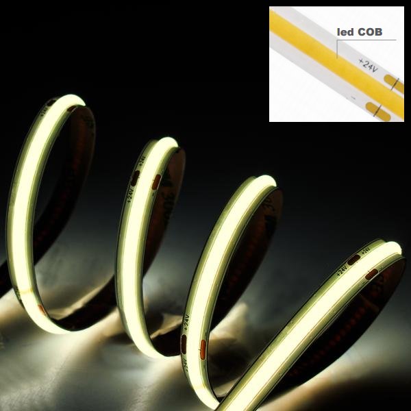 STRIP LED COB 24V 11W/MT IP20 4000K 1050LM/MT 5MT 120°