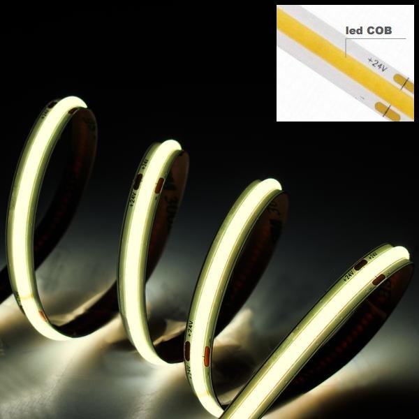 STRIP LED COB 24V 11W/MT IP20 3000K 1050LM/MT 5MT 120°