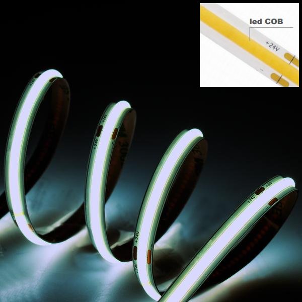 STRIP LED COB 24V 11W/MT IP20 6500K 1050LM/MT 5MT 120°