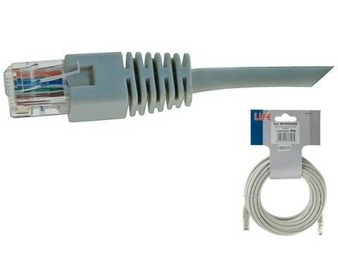 PATCH CORD UTP DRITTO CAT5E AWG26 0,5M GRIGIO