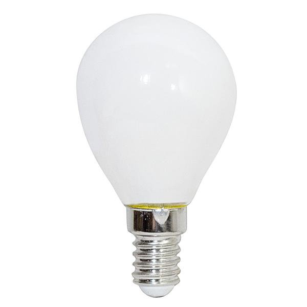 LAMP.LED SFERA G45 FILAM. MILKY E14 4000K 4,5W 320° 470LM 45X80