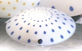 PLAFONIERA VETRO SATINATO DECORO GOCCE D.40 60W
